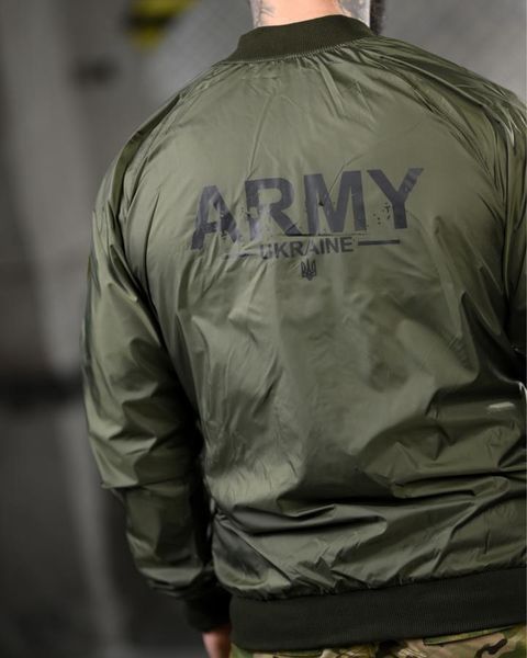 Вітровка з принтом Army олива розмір S buy91290frs-S фото