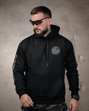 Худі Genesis тринитка на флісі Voron чорне розмір M buy97625frs-M фото