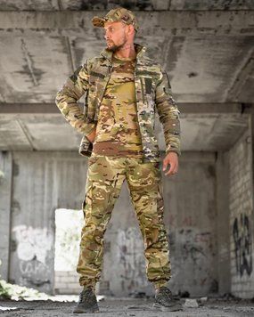 Комплект 4в1 KMS Tactical Флісова Кофта та Штани + Футболка і Бейсболка мультикам розмір S buy97239frs-S фото