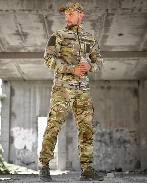 Комплект 4в1 KMS Tactical Флісова Кофта та Штани + Футболка і Бейсболка мультикам розмір S buy97239frs-S фото