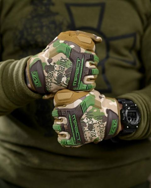 Тактичні Рукавиці Mechanix Wear M-Pact TrekDry мультикам розмір L buy94220frs-L фото
