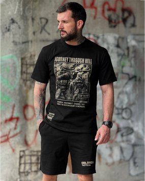 Комплект Oblivion Tactical Top Secret Футболка + Шорти чорний розмір S buy92948frs-S фото