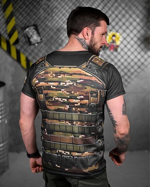 Футболка Oblivion Tactical з принтом Armor чорна розмір S buy92329frs-S фото