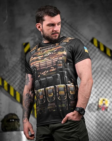 Футболка Oblivion Tactical з принтом Armor чорна розмір S buy92329frs-S фото