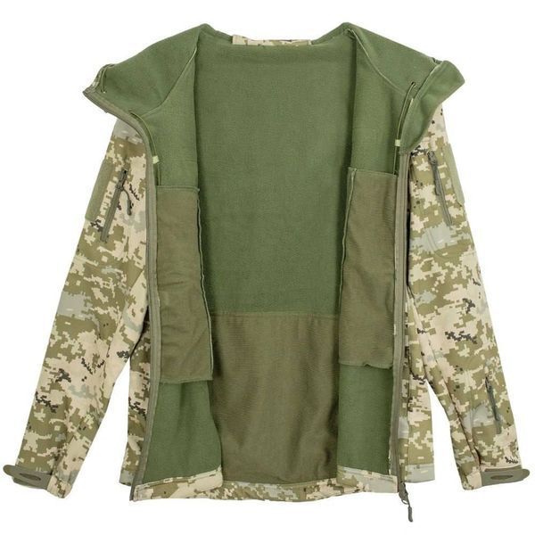 Куртка SoftShell з капюшоном та липучками під шеврони піксель розмір 2XL for01553frs-2XL фото