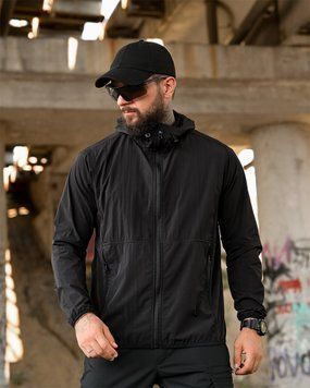 Вітровка Raptor Windbreaker з капюшоном чорна розмір M buy97131frs-M фото