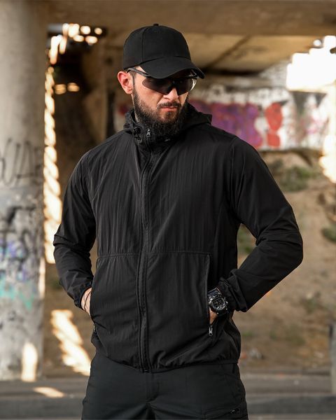 Вітровка Raptor Windbreaker з капюшоном чорна розмір M buy97131frs-M фото