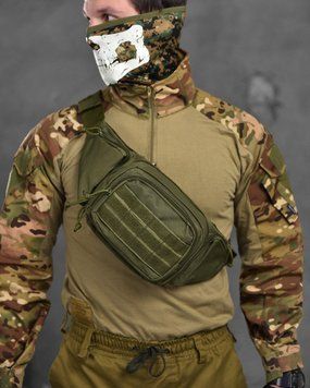 Нагрудна Сумка Cordura 1000D олива розмір 23,5 х 6 х 12 см buy11934frs фото