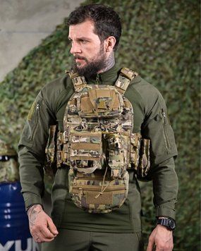 Плитоноска Cobra Cordura 1000D з підсумками мультикам розмір 65 х 38 х 32 см buy92764frs фото