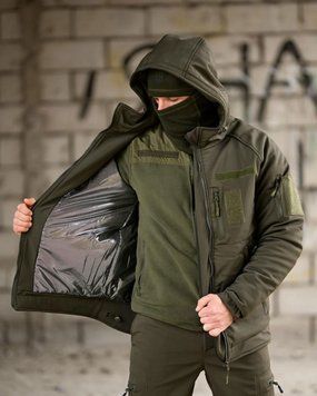 Куртка Restart SoftShell на Omni-Heat з липучками під шеврони олива розмір S buy94566frs-S фото