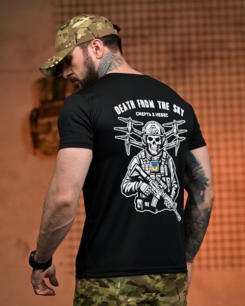 Футболка Selion з принтом Death From The Sky Смерть з Небес чорна розмір M buy96255frs-M фото