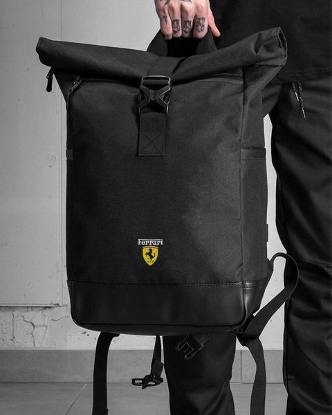 Рюкзак Rolltop 30л Without з принтом Ferrari чорний 42 х 26 см wb8055116frs фото