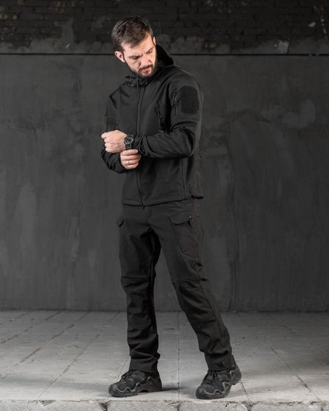 Костюм Tiger SoftShell на флісі Куртка + Штани чорний розмір S buy50182frs-S фото