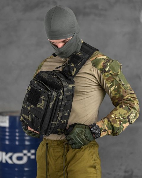Нагрудна сумка Silver Knight 8л чорний мультикам розмір 29 х 21 х 12 см buy15860frs фото