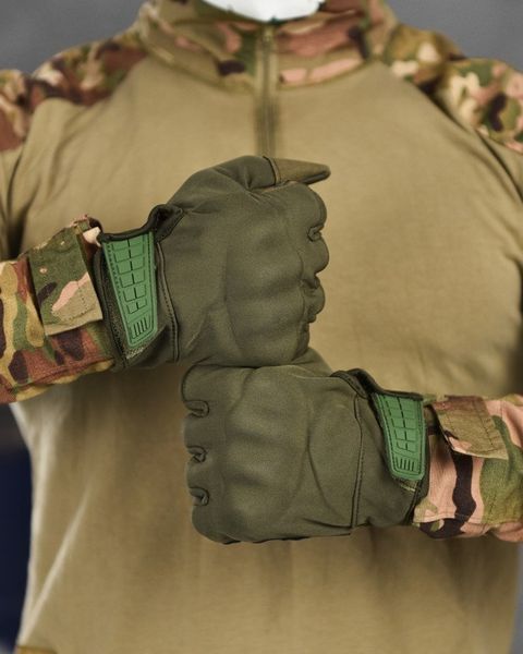 Тактичні Рукавиці SoftShell на флісі олива розмір L buy13110frs-L фото