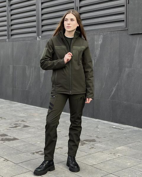 Жіноча Куртка Pobedov Shadow Soft Shell на мікрофлісі + ПОДАРУНОК шеврон олива розмір S pobOWku2877khfrs-S фото