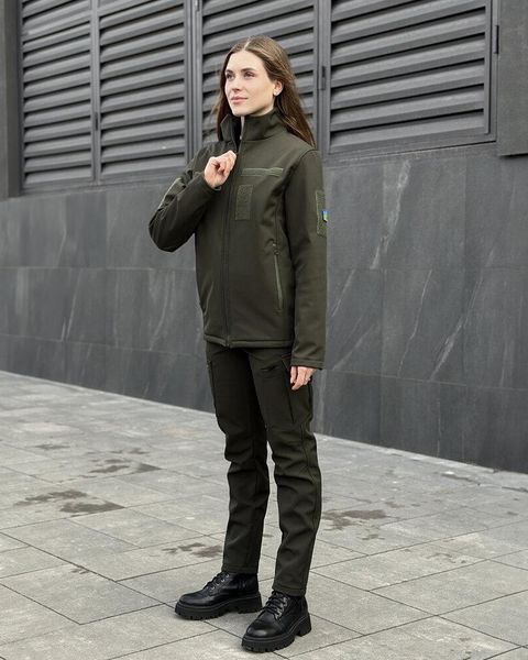 Жіноча Куртка Pobedov Shadow Soft Shell на мікрофлісі + ПОДАРУНОК шеврон олива розмір S pobOWku2877khfrs-S фото