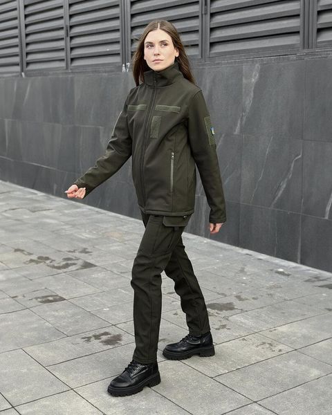 Жіноча Куртка Pobedov Shadow Soft Shell на мікрофлісі + ПОДАРУНОК шеврон олива розмір S pobOWku2877khfrs-S фото