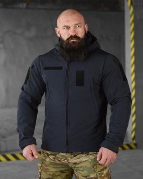 Куртка ДСНС Masad Softshell на флісі з капюшоном синя розмір L buy12795frs-L фото