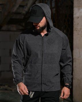 Куртка Born of War з принтом Руни сіра розмір 2XL buy97620frs-2XL фото