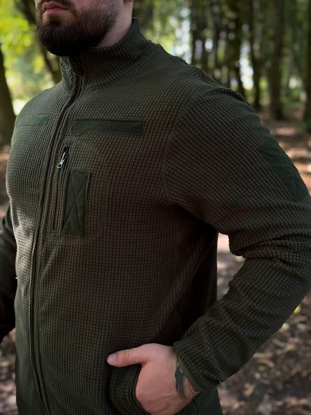 Флісова Кофта R-Military GEN ІІ з липучками під шеврони олива розмір S for01651frs-S фото