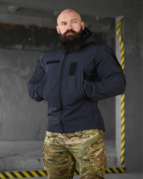 Куртка ДСНС Masad Softshell на флісі з капюшоном синя розмір L buy12795frs-L фото