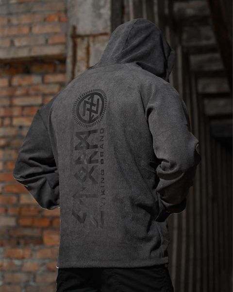 Куртка Born of War з принтом Руни сіра розмір S buy97620frs-S фото