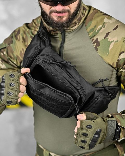 Нагрудна Сумка Recrut Oxford чорна розмір 26 х 16 см buy91404frs фото