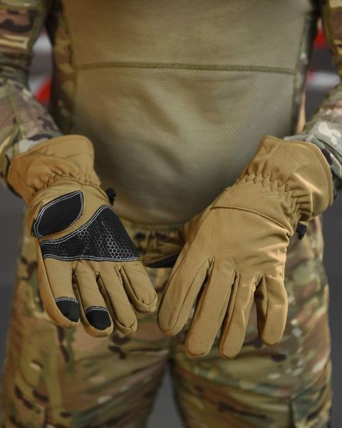 Рукавички SoftShell на флісі койот розмір універсальний buy90204frs фото