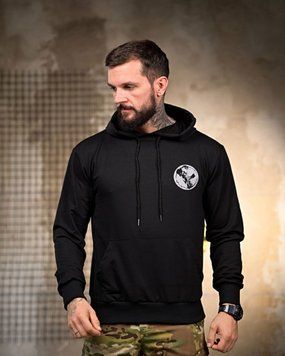 Худі двохнитка з принтом Prepare for Battle чорне розмір M buy93316frs-M фото