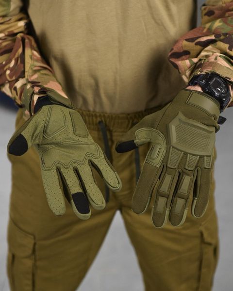Cенсорні Рукавиці Mechanix M-Pact із захисними накладками олива розмір L buy13426frs-L фото