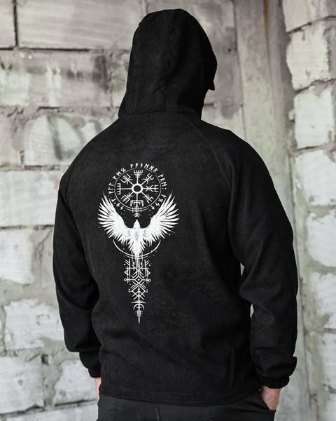 Куртка Born of War з принтом Руни чорна розмір S buy97490frs-S фото