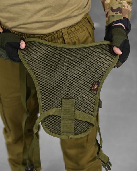 Тактична Поясна Сумка Vergin Cordura з кріпленням на ногу олива розмір 30,5 x 22,8 х 12,5 см buy14674frs фото