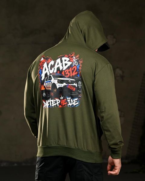 Худі Trenash з принтом Acab олива розмір M buy97157frs-M фото