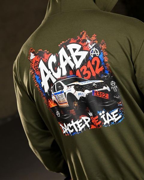 Худі Trenash з принтом Acab олива розмір M buy97157frs-M фото