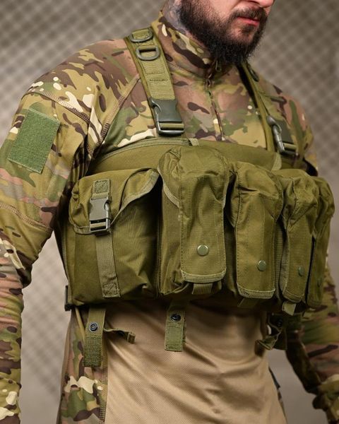 Розвантажувальний Жилет Афганка Cordura з підсумками олива buy96596frs фото