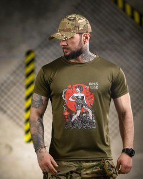 Футболка Coolmax з принтом Born Of War олива розмір S buy96186frs-S фото