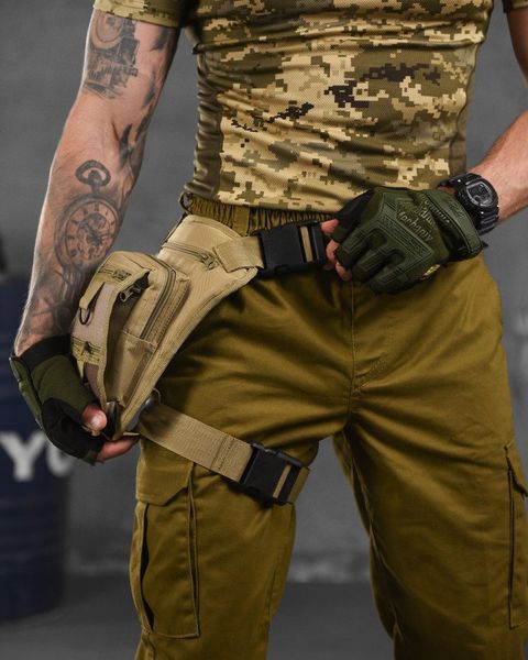 Поясна Сумка із кріпленням на стегно Cordura койот розмір універсальний buy16779frs фото