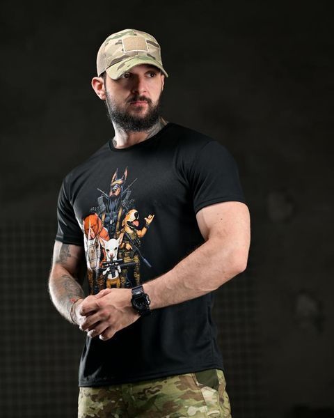 Футболка Selion Coolmax з принтом Team чорна розмір M buy96887frs-M фото