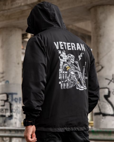 Вітровка Born of War з принтом Veteran чорна розмір S buy97055frs-S фото