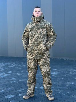Чоловіча Форма Кордон-6 саржа на флісі Куртка з капюшоном + Штани піксель розмір S for00778frs-S фото