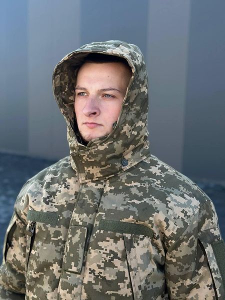 Чоловіча Форма Кордон-6 саржа на флісі Куртка з капюшоном + Штани піксель розмір S for00778frs-S фото