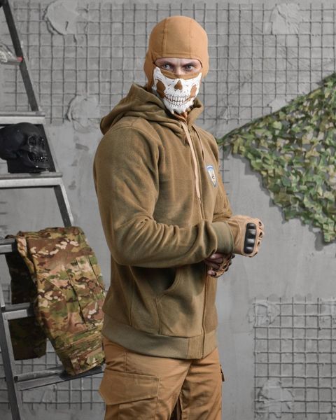 Флісова Кофта з принтом Вірний назавжди койот розмір 2XL buy88664frs-2XL фото