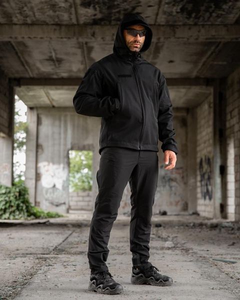 Форма 3в1 Поліція Terambit Куртка Softshell та Штани + Бейсболка чорна розмір S buy97356frs-S фото