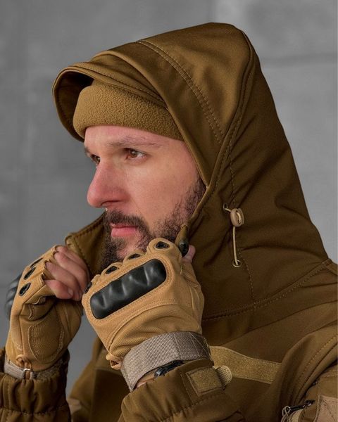 Куртка Lion SoftShell на флісі з липучками під шеврони койот розмір L buy91273frs-L фото