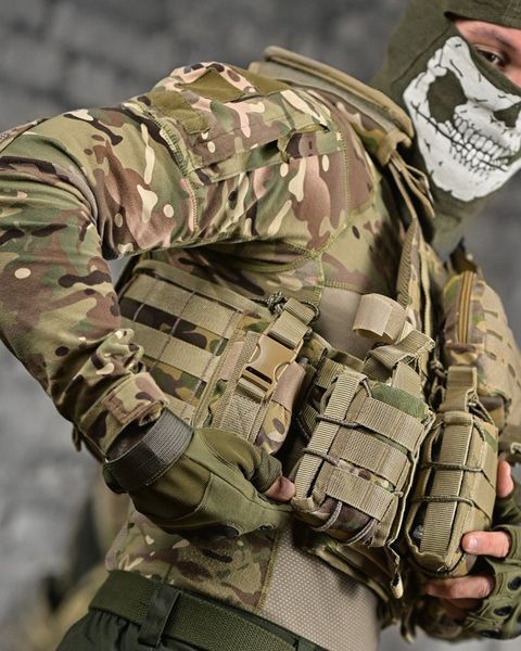 Плитоноска ASDAG Cordura з підсумками та кріпленням Molle мультикам buy55567frs фото