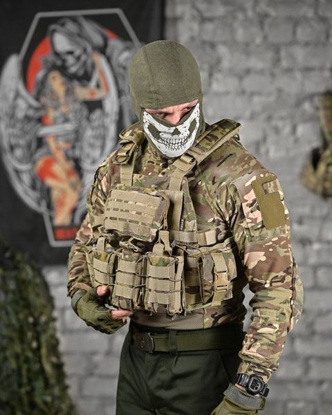 Плитоноска ASDAG Cordura з підсумками та кріпленням Molle мультикам buy55567frs фото