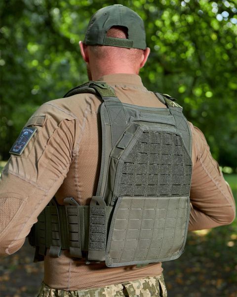 Плитоноска YAKEDA Cordura 1000D з системою швидкого скиду олива  bkrYAK-6frs фото