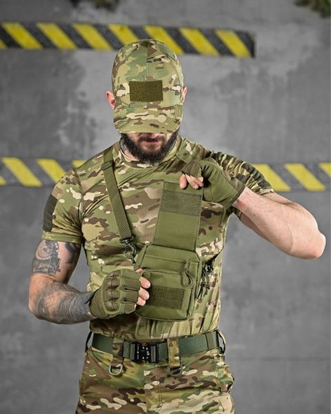 Тактична Сумка Cordura через плече олива розмір 18 х 12 см buy91416frs фото
