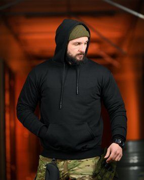 Худі Trenash з принтом Козацькому Роду Нема Переводу чорне розмір M buy95080frs-M фото